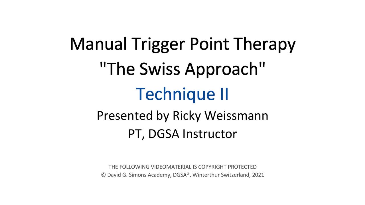 Myofascial Trigger Points: we have been studying them since 1995: David G.  Simons Academy, DGSA®
